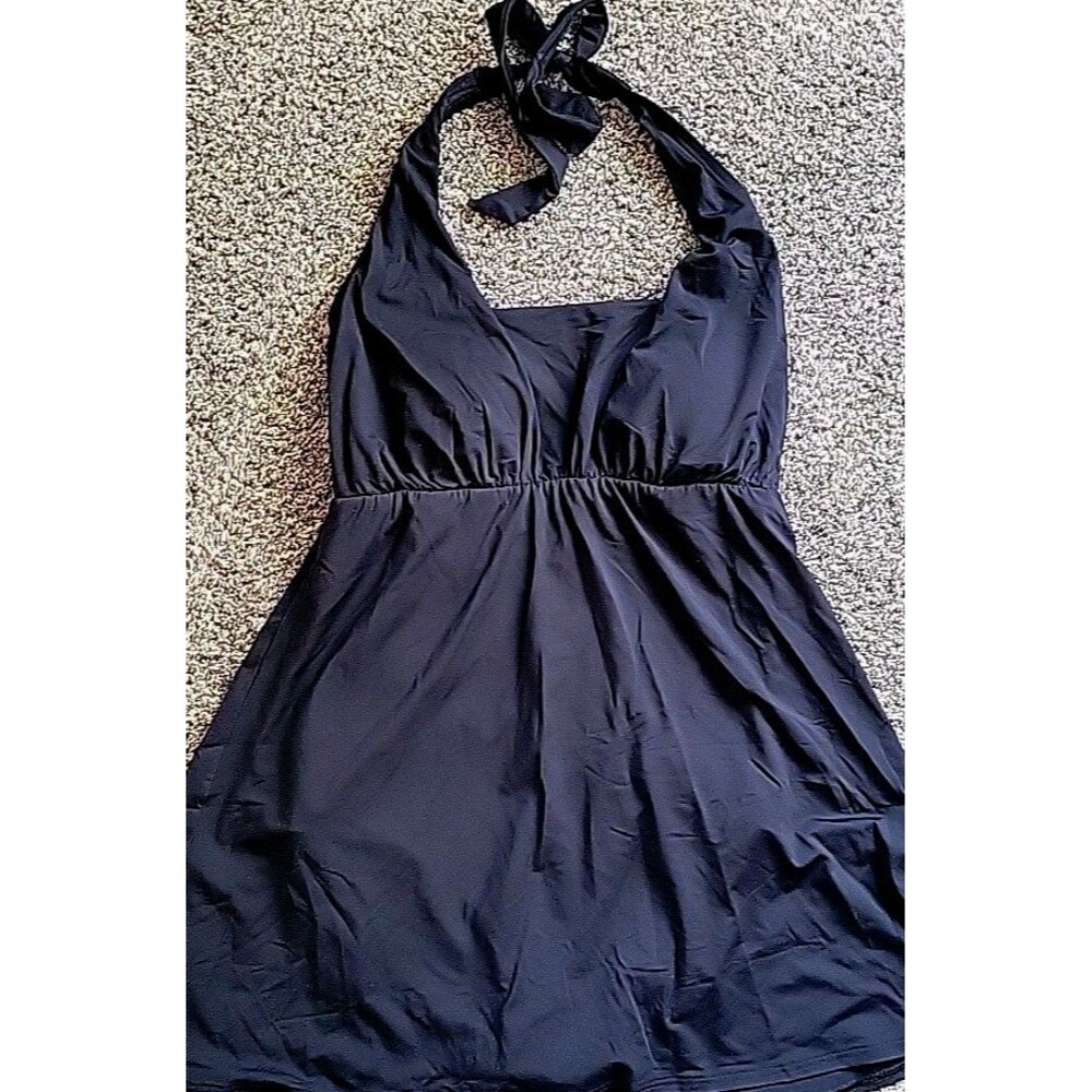 Swimsuit One Piece 1PC Black L 14/16 Soft Cup Square Neck Swimsuit Women's S306